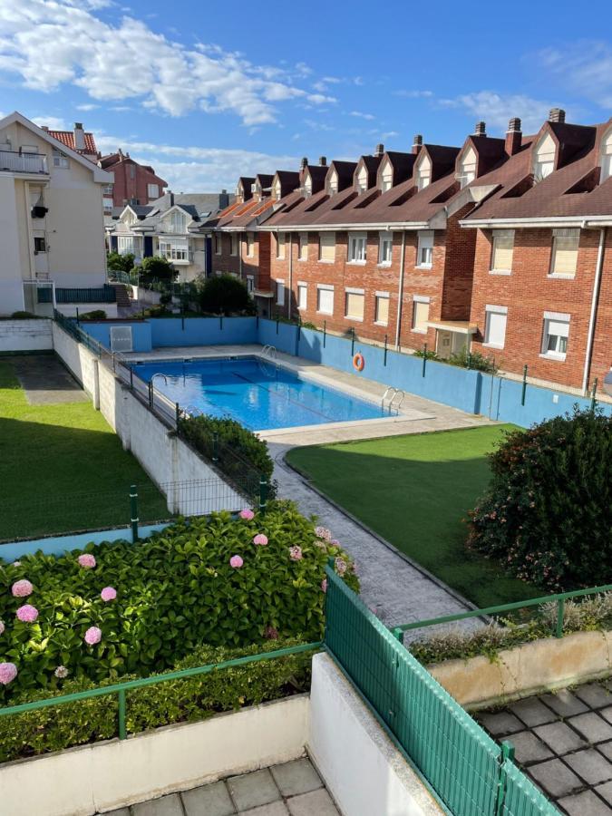 Apartamento Con Piscina Y Wifi A 100 Metros De La Playa En Somo Luaran gambar